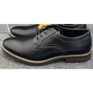 Nunn Bush Carmelo Plain Toe Oxford Mens 10 Wide Black Comfort Gel Dress Shoes